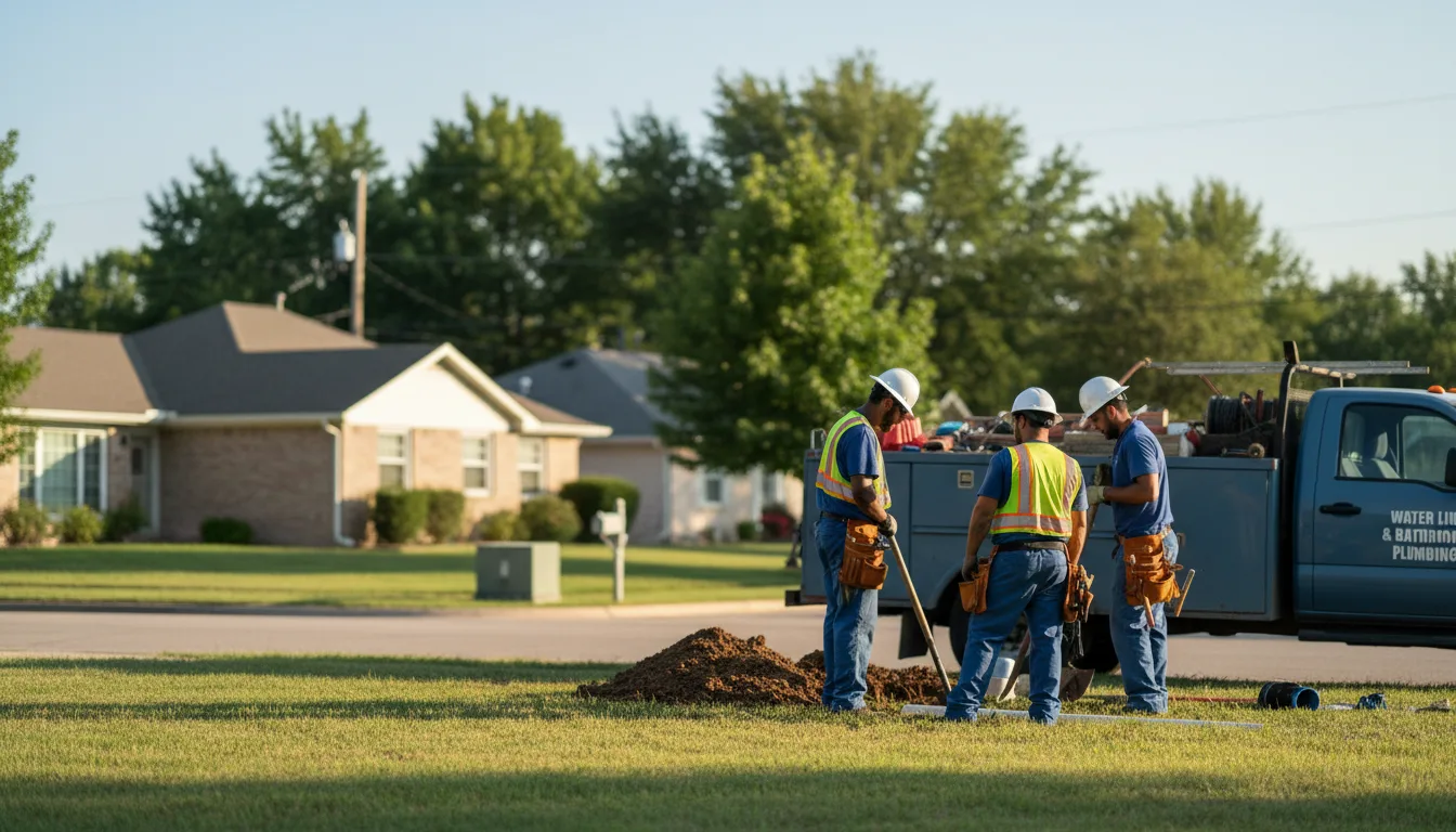 Residential water line and bathroom plumbing service in Barnhart, TX